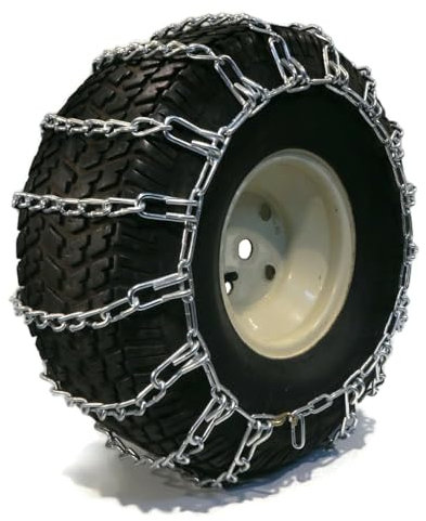 The ROP Shop | Par de 2 cadenas de neumáticos y tensores para quitanieves, tractores de césped y jardín, cortacéspedes y conductores, UTV, ATV, 4 ruedas, vehículos utilitarios