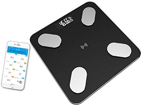 balance cuisine balance pese personne connectée bluetooth balance haute précision de cuisine balance connectée graisse corporelle balance connectée-Batterie noire