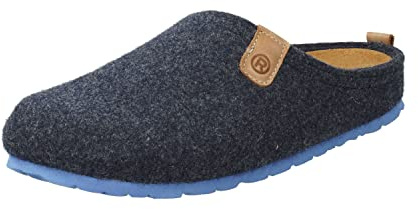 Rohde Herren Pantoffeln Hausschuhe Softfilz Napoli-H 6900, Größe:45 EU, Farbe:Blau