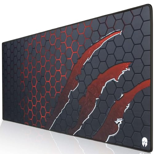 IMPACTRION® - Eraptor Gaming Mauspad - XXL 900x400mm - rutschfest - wärmebehandelte Oberfläche für exaktes und schnelles Gleiten der Maus