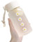 DASNTERED Kleine Gänseblümchen-Wasserflaschen, 500 ml, Kunststoff, transparent, gefrostet, BPA-frei, tragbar, wiederverwendbar, Wasserflasche mit Seil für Schule, Reisen (matte 4 Blumen)