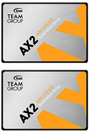 TEAMGROUP AX2 2 TB 2 unidades 3D NAND TLC 2.5 pulgadas SATA III unidad de estado sólido interna SSD (velocidad de lectura 550 MB/s) compatible con portátil y PC de escritorio T253A3002T0C1P1