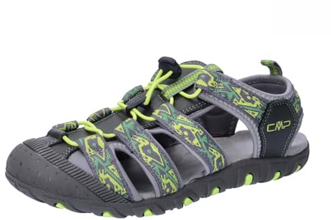 CMP KIDS SAHIPH HIKING SANDAL, Sandalo Sportivo Unisex - Bambini e ragazzi, Graffite-Lime Green, 40 EU