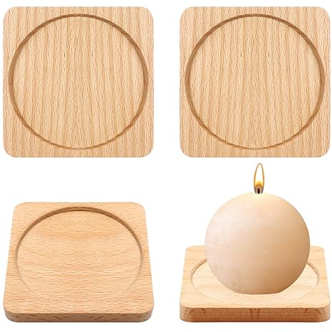 4 piezas plato de vela