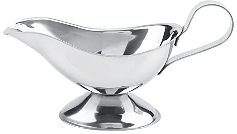 Salsera, Mini Jarra Para Salsa Salsera De Acero Inoxidable Con Asa Taza Para Salsa Con Boquilla Para Labios Sin Goteo Para Salsas Aderezos Para Ensaladas Crema(10 onzas)