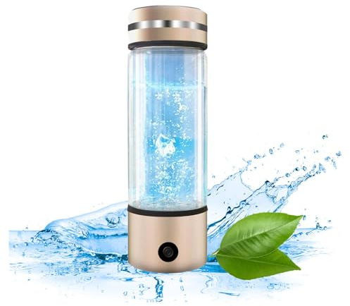 Bewinner Botella de Agua de Hidrógeno, Botella Rica en Hidrógeno de 300 Ml, Generador de Agua de Hidrógeno Recargable, Ionizador de Agua de Hidrógeno, Vaso de Salud para Uso Diario,
