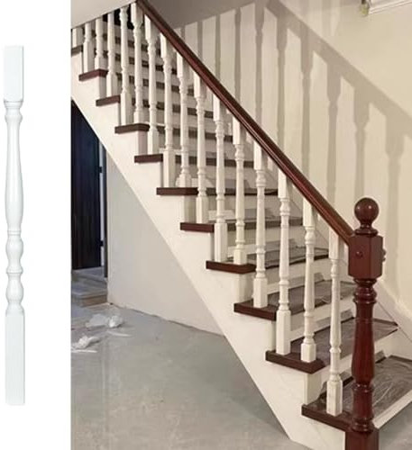 Geländer Treppengeländer Innengeländerspindeln mit Allen Zubehör, Rustikale Massive Holzbaluster für Treppenpodalporch Balkon Hotel, 85/90/95 cm Groß, 1/3/5/10 Pack ( Color : 10 pack , Size : Height 9