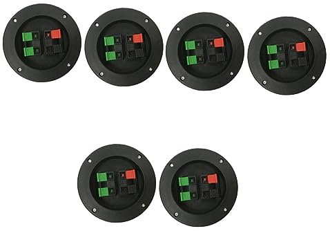 Uonlytech 6pièces Connecteur Haut-Parleur Prise De Liaison Équipement Sonore avec Ports pour Installation Murale Et Bureau Ouvert