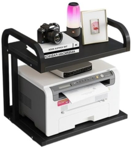 HAVVMK Druckergestell Druckertisch Druckerregal 2-lagiger Druckertisch Kleines Kopierer-Aufbewahrungsgestell Desktop-Organizer Für Das Home-Office Druckerständer Druckertisch (C)