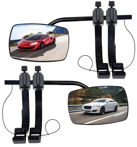 Specchietto retrovisore universale per roulotte, specchietto retrovisore esterno, per auto, camper, roulotte, rimorchi (B)