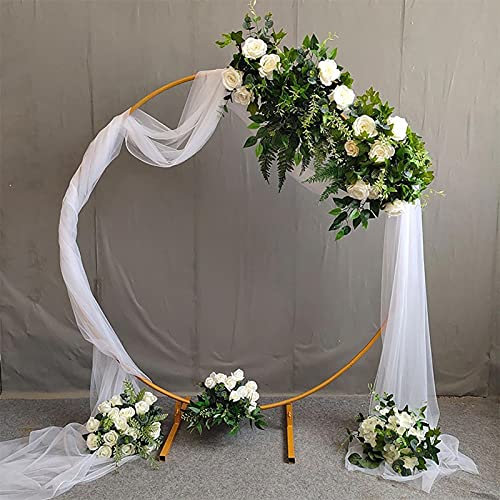 Metal Round Garden Wedding Arch Photo Booth Backdrop Stand Indoor and Outdoor Party Decoration Easy Assembly