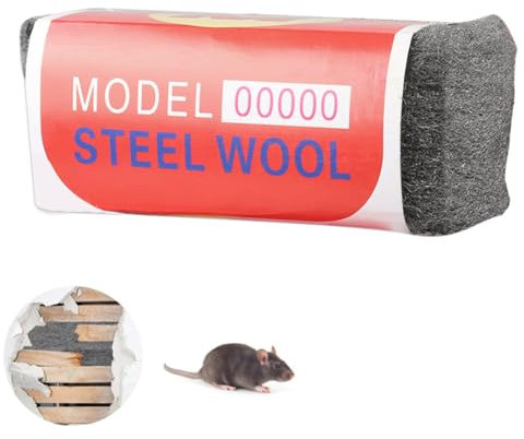 Lana de Acero, 1 Piezas 00000 Lana de Acero, Fácil de Cortar, Pulir, Limpiar Persianas de Plástico, con Tijeras y Guantes, para Rellenar Agujeros y Grietas en Paredes, para Habitaciones, Garajes