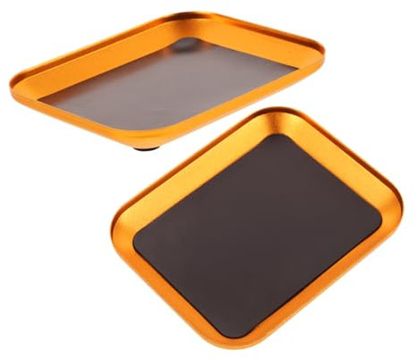 CHILDWEET 2stücke Schraubenschalen Aus Aluminiumlegierung Praktisches Schraubenablage-tablett Für Kfz-mechaniker Und Modellbau Tragbare Aufbewahrungsbox Für Schrauben Muttern Und Kleinteile