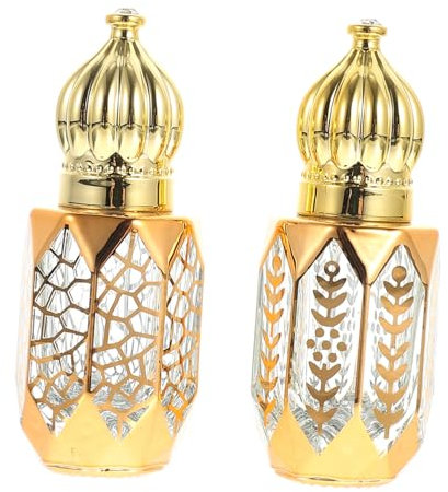 BESTYASH 2piezas Botellas De Perfume y Aceite Esencial De Vidrio Recargables Viaje Portátiles Para Mujer Aplicación Uniforme Sin Fugas