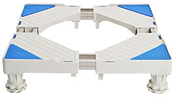 Waschmaschine Sockel Untergestell, Waschmaschinensockel, Doppelrohr-Kühlschrankständer, Teleskop-Breite/Länge 50-72 cm, Bodenwannen, Klimaanlagenhalter, Ständer, Anti-Vibration, Stummschaltung, Klima