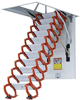Échelle télescopique pour Grenier – Escalier Pliant Mural pour Grenier, escabeau estable à Fonctionnement Fluide pour Un accès Facile aux greniers (M2 70 x 90 cm/28 x 36 po)