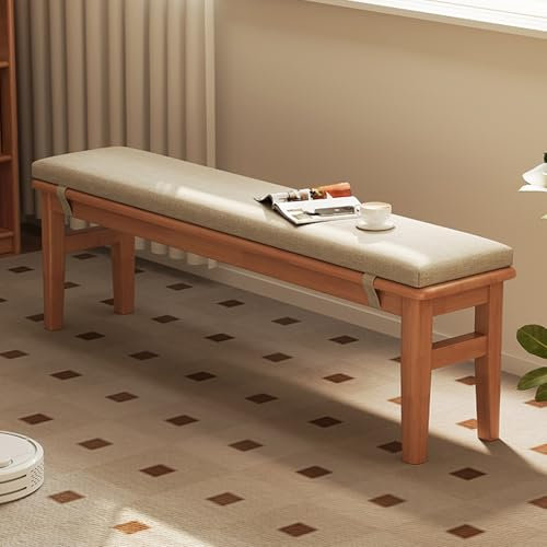 HARELA Esszimmer Sitzbank, Küchenbank im Landhaus, Bettbank Holzbank Rustikale Home Décor Möbel, Moderne Esszimmerbank für Ihren Wohn- und Essbereich(Wood,180cm/70.8in)