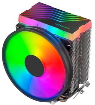 Watio Wave Ventilateur universel à double rotor, noir, avec lumières RVB, installation facile et haute performance, idéal pour garder les composants au frais
