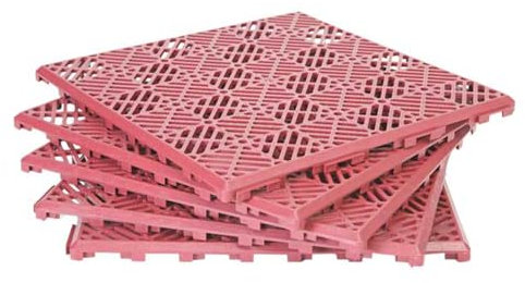 Easylife Interlocking Garden Tiles (Set of 5 Terracotta Decking Tiles) Weatherproof Outdoor Patio Flooring, Instant Non-Slip Garden Path, Patio or Walkway, No Tools Needed, 30x30cm - Fully Guaranteed