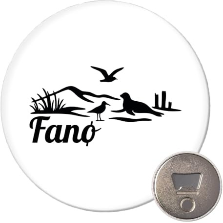 Huuraa Magnet Fanø Dänemark Geschenk | 59mm Kühlschrankmagnet rund Flaschenöffner Geschenkidee dekorativer Magnet für Magnettafel, Kühlschrank oder Whiteboard