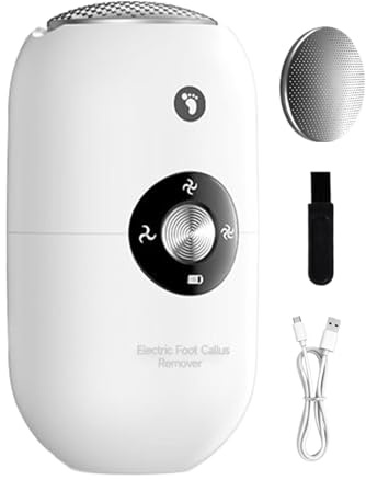 Rrlihjgu Quitacallos Para Pies - Eliminador Eléctrico De Callosidades En Pies | Eléctrica Recargable Con Exfoliador Para Piel Seca y Muerta Para Doméstica y Viajes