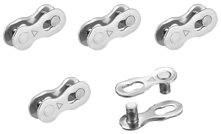 QitinDasen 5 Pares Conector de Cadena de Bicicleta de 6/7/8 Velocidades, Eslabón Perdido de Bicicleta, Eslabones de Liberación Rápida de Cadena de Bicicleta Reutilizables (Plateado)