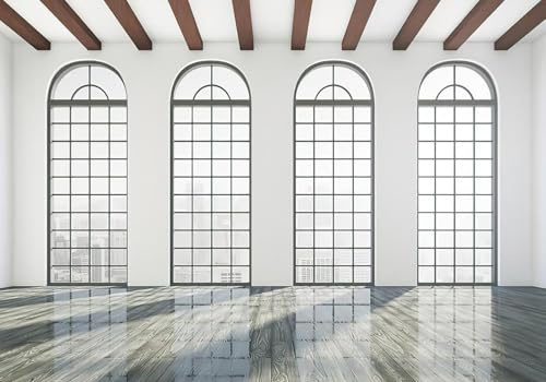 skdhlifpj Papel Pintado Fuera de la ventana 3d Tejido No Tejido Fotográfico Ventana Minimalista Y Moderna Que Amplía El Espacio Con Vistas Al Exterior 400cmx280cm Madera Rayas Fotomurales