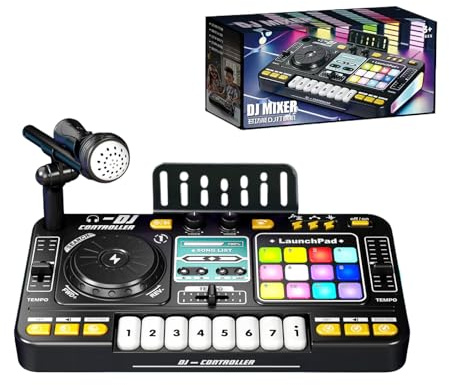 Jouet de piano mélangeur de musique - Jeu sonore rechargeable pour - Mini piano interactif lumineux | Table de mixage musicale pédagogique Sons d'apprentissage des sons - Instrument numérique