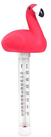 Schwimmendes Pool-Thermometer in Schildkrötenform | großes Display, leicht zu lesen, 25 x 11 cm | wasser- und stoßfest | für Pool, Spa, Aquarium & Teich | lustiges Flamingo-Design – Präzision