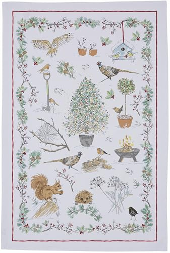 Ulster Weavers Winter Garden Christmas Cotton Tea Towel in Multicolour