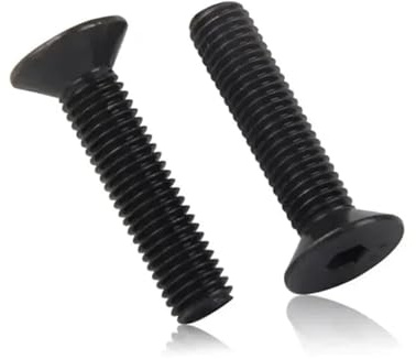 Schlüsselkopfschraube M2 M2.5 M3 M4 M5 M6 Senkkopfschraube mit Innensechskant und flachem Kopf 304 Edelstahlschrauben Klasse 10.9 Schwarz(4mm)