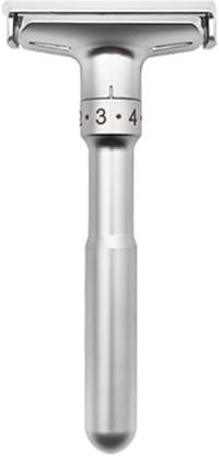 Dioche Tondeuse à Barbe Manuelle, Outil de Rasage Portable Polyvalent à netteté Réglable avec une Conception Durable, pour Hommes, Types de Poils du Visage (SILVER)