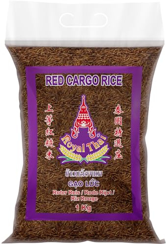 Royal Thai Roter Langkornreis - Red Cargo Rice - 1 kg | Vollkornreis aus Thailand, unpoliert und nährstoffreich – ideal für asiatische Wok-Gerichte