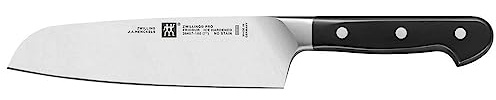 ZWILLING Pro Santokumesser, 18 cm, Rostfreier Spezialstahl, Razor-Edge-Veredlung, 3-Nieten-Kunststoffgriff, Schwarz