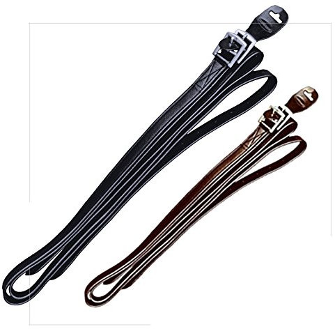 Euroriding Steigbügelriemen Soft mit Nyloneinlage braun oder schwarz schwarz 120 cm