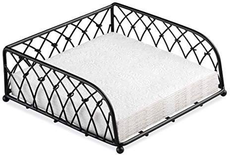 Ambiente Serviettenhalter aus geknotetem Draht, Schwarz