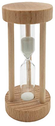 SUPVOX sabliers 3 Minutes Petit sablier en Bois décor de fête Enfants Cadeau de noël décoration de la Maison (Sable Blanc)