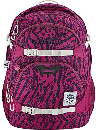 Coocazoo Schulrucksack ScaleRale „WWF Edition - Anemone Trail“, rosa, ergonomischer Tornister, höhenverstellbar mit Brustgurt und Hüftgurt für Mädchen ab der 5. Klasse, 30 Liter 00129811