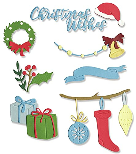 Sizzix Thinlits Stanzschablonen, 20PK, Weihnachtsschmuck, 664702