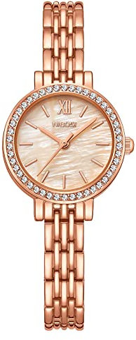 NIBOSI Analog Rose Gold Ladies Watches Stylish Quartz Dress Watches for Women Diamond Silver Watch Jewelry Bracelet