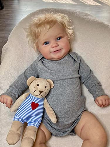 Zero pam Reborn Baby Puppen 20 Zoll Echt Aussehende Babypuppen Lebensechte Puppe Silikon Babypuppe Wie Echtes Baby Puppen Mit Blond Haaren