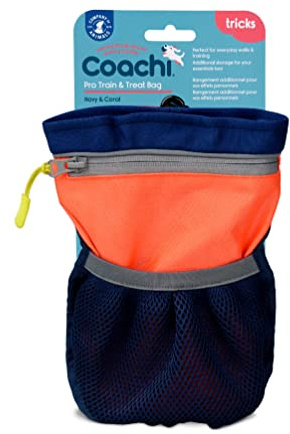 Coachi Pro Train & Treat Bag, Pouch. Dog Trainers and Professional Walkers, Extra Large Storage, Secure Attachment Options, Zipped Pocket, Magnetic Closure. Suitable for Dog Walking & Training