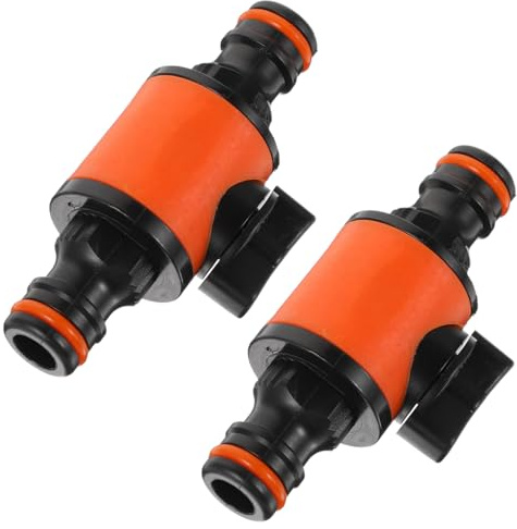 Yardwe Connecteur Tuyau Jardin avec Vanne Double Sortie Raccord Rapide Irrigation Contrôle Flux d'eau Compact Léger Usage Domestique Agricole