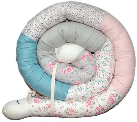 Bettschnecke/Bettschlange XXL (Motiv Rosen rosa) Länge 250cm **personalierbar**Seitenschläferkissen