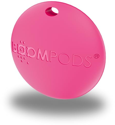 Boompods Boomtag Schlüsselfinder - Smart Tag Wallet Finder, Mini GPS Tracker Bluetooth kompatibel mit Apple Wo ist? App, Schlüssel- & Gegenstandsfinder für Schlüssel, Koffer, Kinder und Hund, Rosa