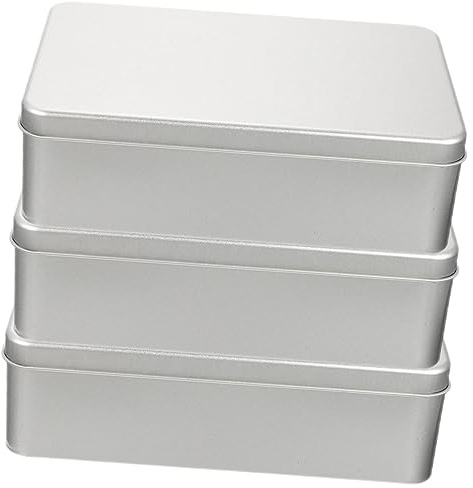 CIYODO Boîtes À Biscuits En Métal 3 Pièces Couvercles Boîtes À Gâteaux Pour Le Stockage Des Collations Et Des Bonbons