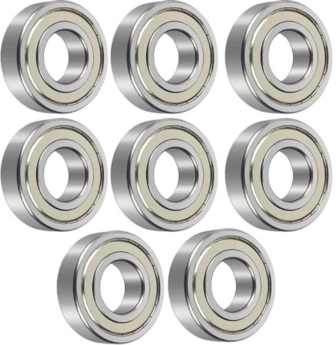 ZOKJSW 8pcs Kugellager 608ZZ ABEC 7 Metall Double Shielded Miniatur Rillenkugellager Skateboard kugellager inlineskates zubehör Lager Geeignet für Skateboard Roller Inline Skates