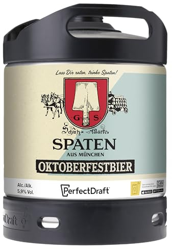 Spaten Oktoberfestbier, Perfect Draft Bier (1 x 6l) MEHRWEG Fassbier, 6000 ML