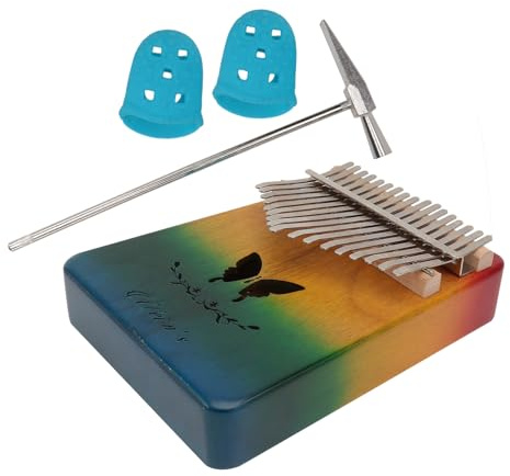 LALADEFIEE Daumenklavier Kalimba 17 Tasten Kleiner Fingerklavier Aus Holz Für Anfänger Und Erwachsene Tragbares Musikinstrument Für Kinder Reisen Und Entspannung