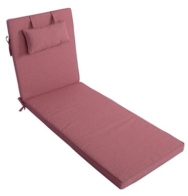 LILENO HOME Auflage für Sonnenliege und Liegestuhl, 1er Set, rot, ideal für Strand- und Gartenliegen